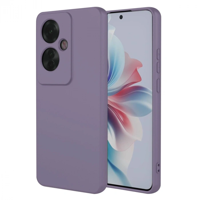 Oppo Reno 11f Kılıf First Silikon - Lila