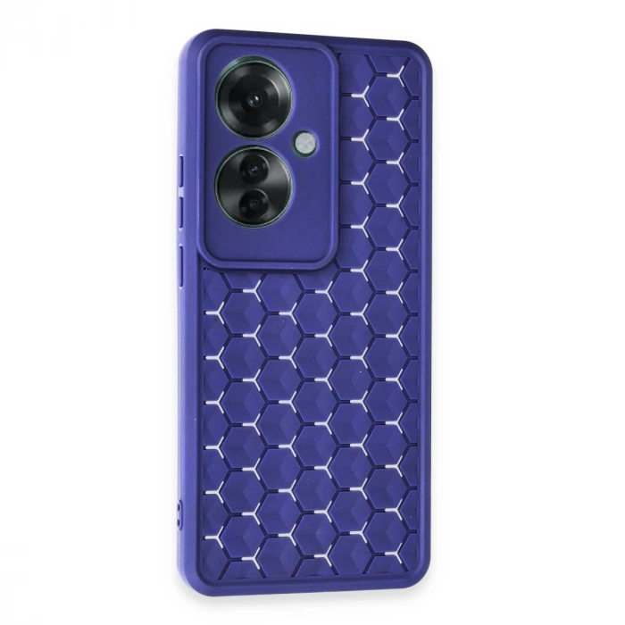 Oppo Reno 11f Kılıf Petek Silikon Kapak - Lacivert