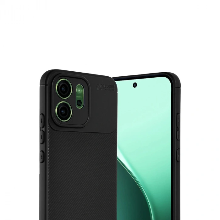 Oppo Reno 14 Auto Focus Karbon Kapak - Siyah