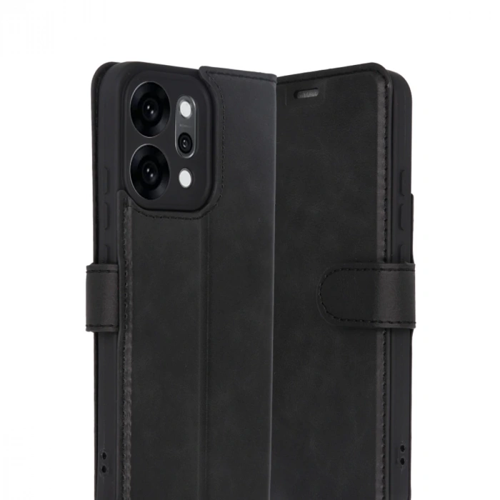 Oppo Reno 14 Trend S Plus Kapaklı Kılıf - Siyah