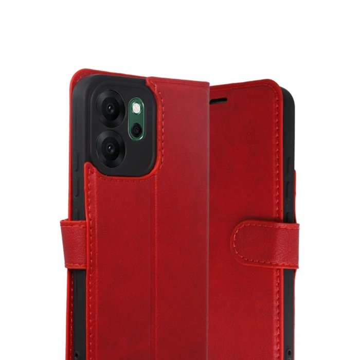 Oppo Reno 14f Trend S Plus Kapaklı Kılıf - Kırmızı
