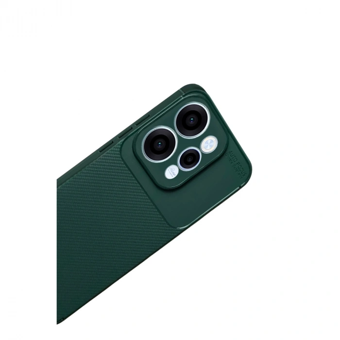 Oppo Reno 15 Auto Focus Karbon Kapak - Koyu Yeşil