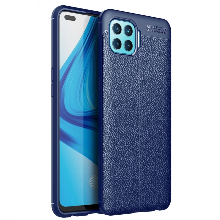 Oppo Reno 4 Lite Kılıf Auto Focus Kapak - Lacivert