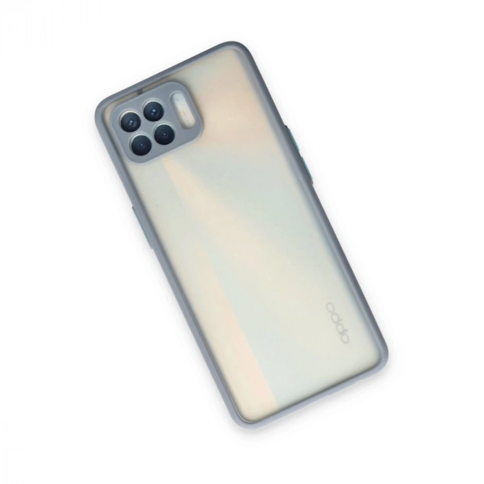 Oppo Reno 4 Lite Kılıf Montreal Silikon Kapak - Gri