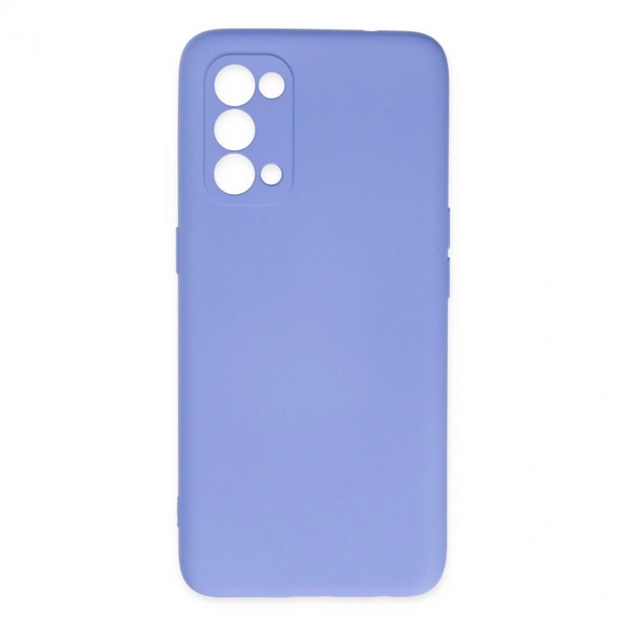 Oppo Reno 5 Kılıf Nano İçi Kadife Silikon - Lila