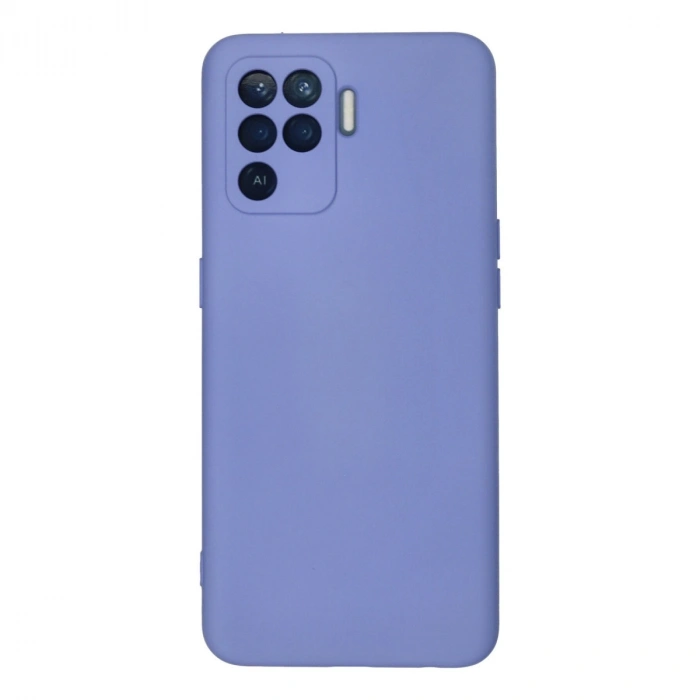 Oppo Reno 5 Lite Kılıf Nano İçi Kadife Silikon - Lila