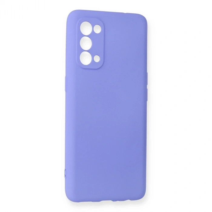 Oppo Reno 5 Pro Kılıf First Silikon - Lila