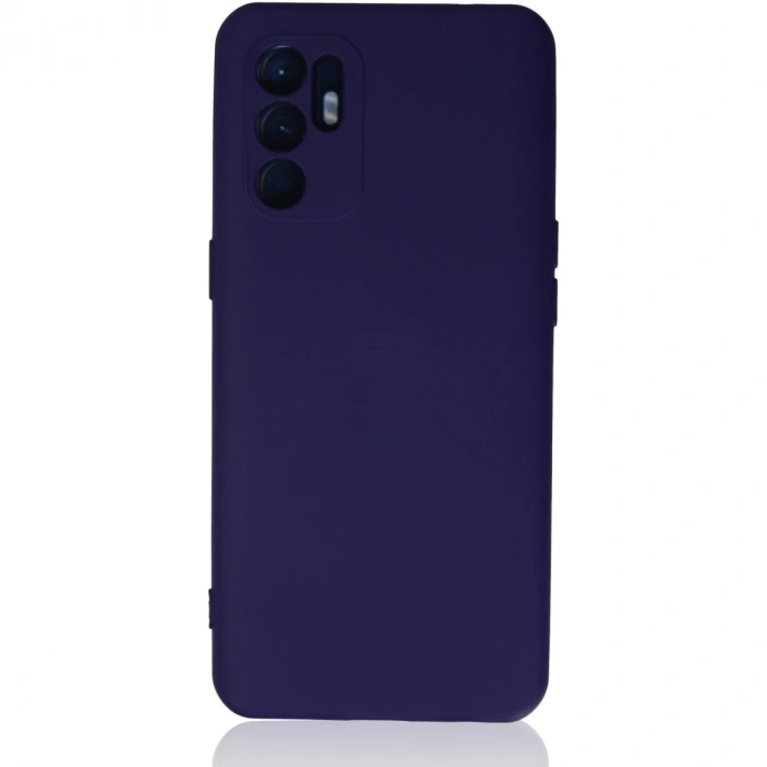 Oppo Reno 6 Kılıf Nano İçi Kadife Silikon - Mor
