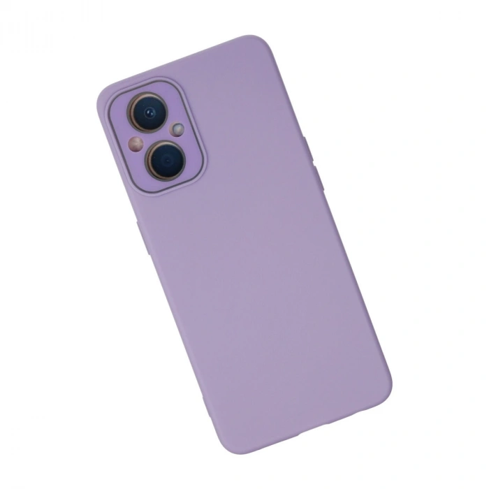 Oppo Reno 7 Lite Kılıf Lansman Glass Kapak - Lila