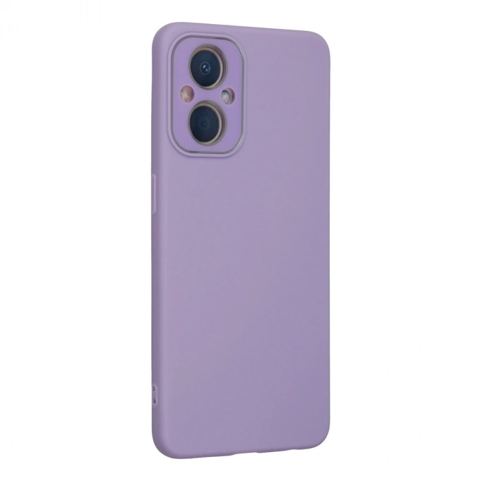Oppo Reno 7 Lite Kılıf Lansman Glass Kapak - Lila