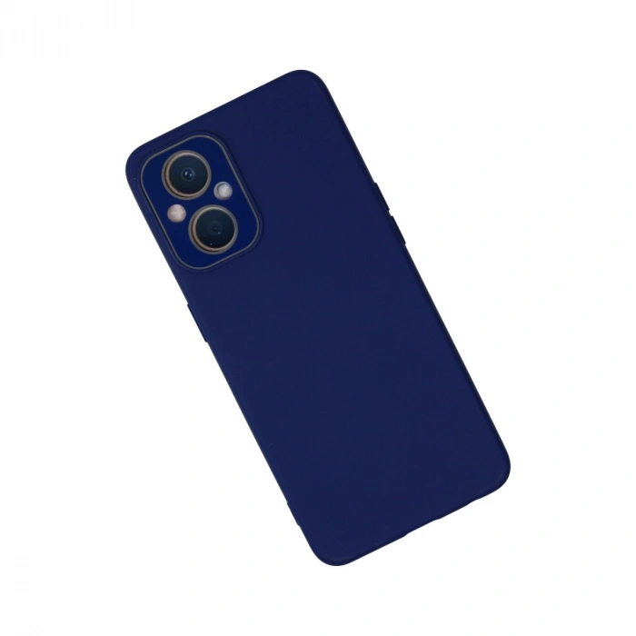 Oppo Reno 7 Lite Kılıf Lansman Glass Kapak - Sky Blue