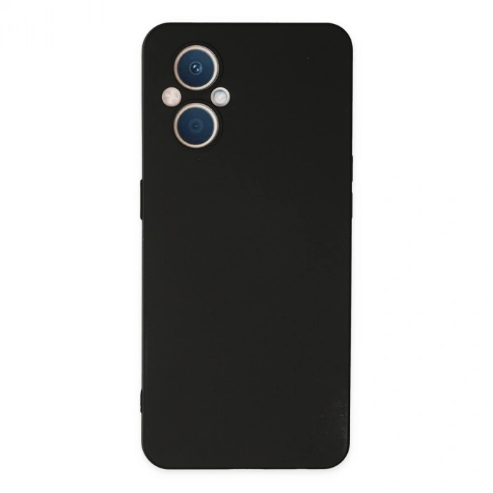 Oppo Reno 7 Lite Kılıf Nano İçi Kadife Silikon - Siyah