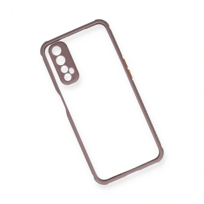 Realme 7 Kılıf Miami Şeffaf Silikon - Açık Mor