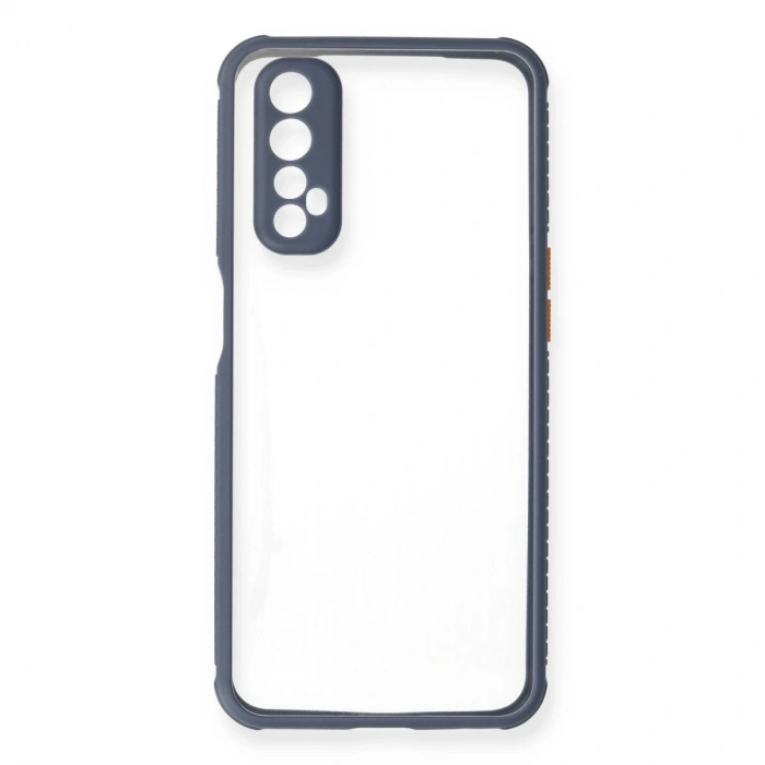 Realme 7 Kılıf Miami Şeffaf Silikon - Gri