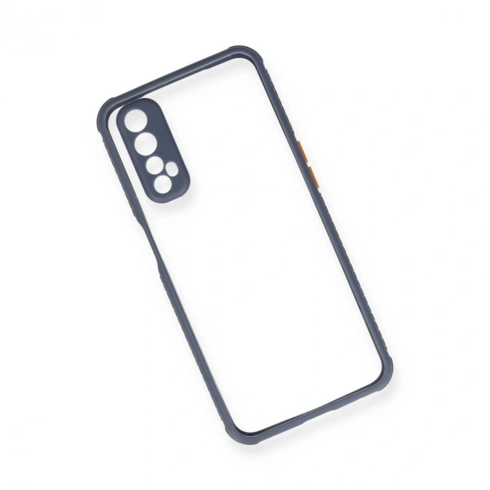 Realme 7 Kılıf Miami Şeffaf Silikon - Gri