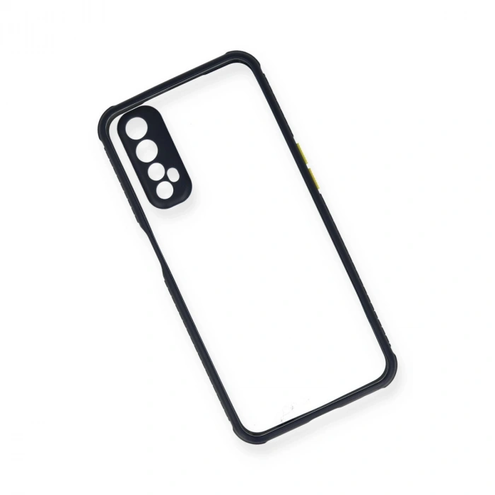 Realme 7 Kılıf Miami Şeffaf Silikon - Lacivert