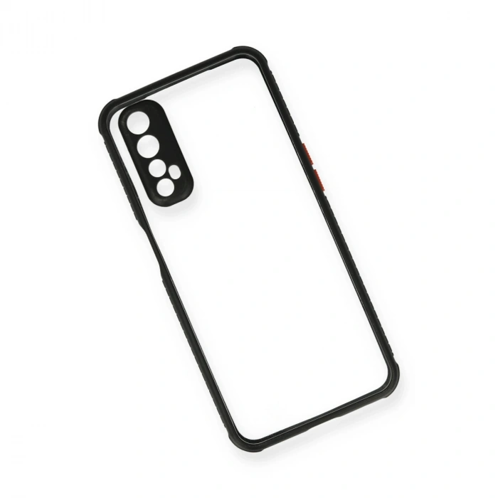 Realme 7 Kılıf Miami Şeffaf Silikon - Siyah