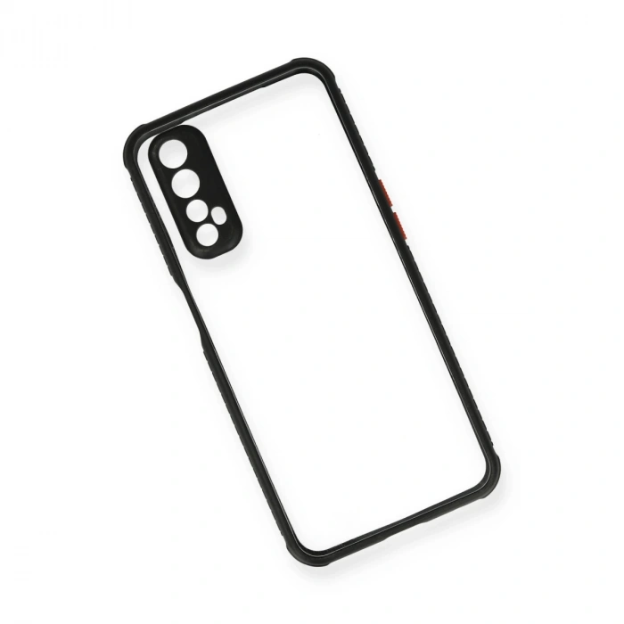 Realme 7 Kılıf Miami Şeffaf Silikon - Siyah