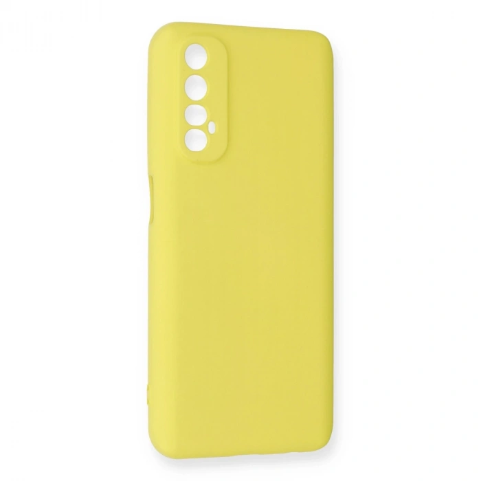 Realme 7 Kılıf Nano İçi Kadife Silikon - Sarı