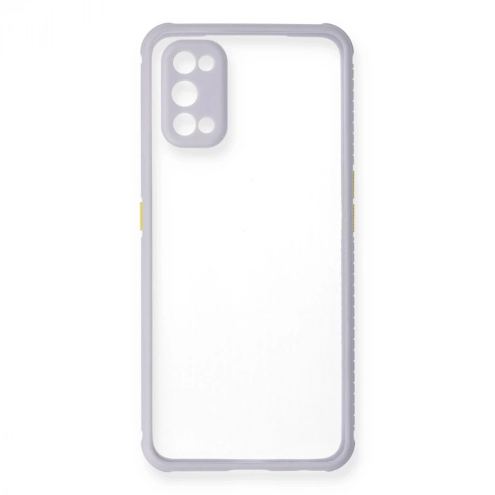 Realme 7 Pro Kılıf Miami Şeffaf Silikon - Lila