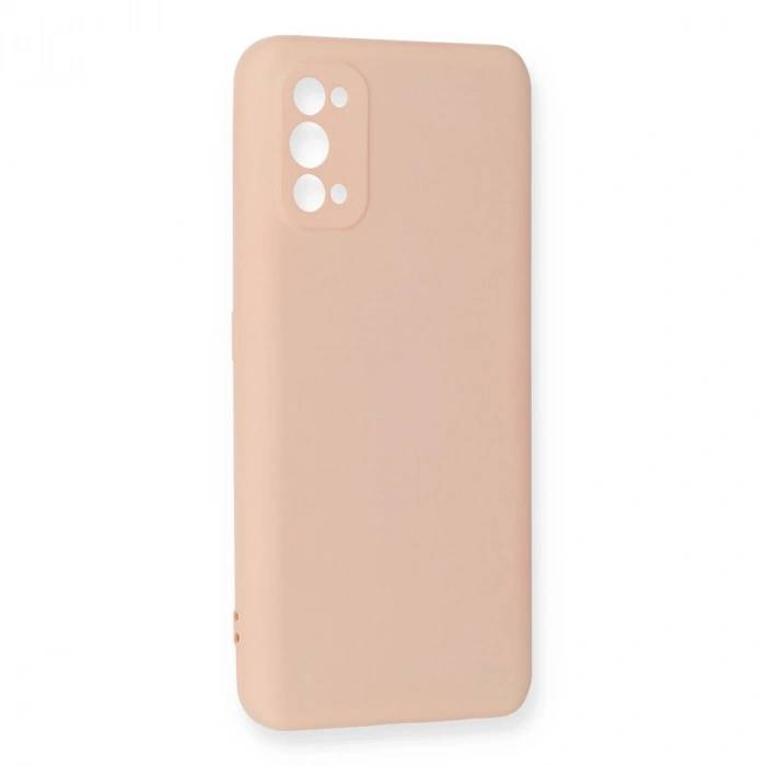 Realme 7 Pro Kılıf Nano İçi Kadife Silikon - Pudra