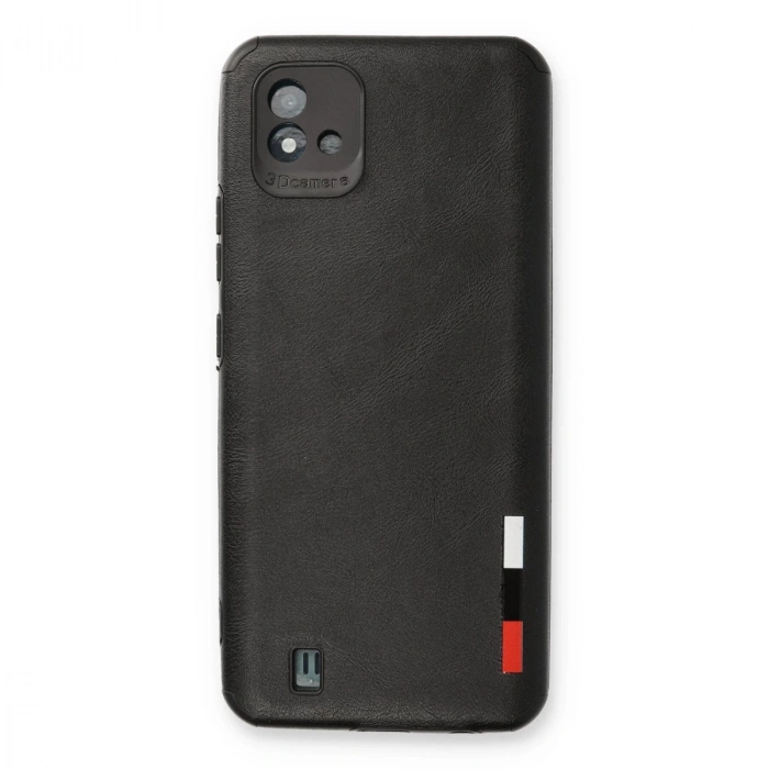 Realme C11 2021 Kılıf Loop Deri Silikon - Siyah