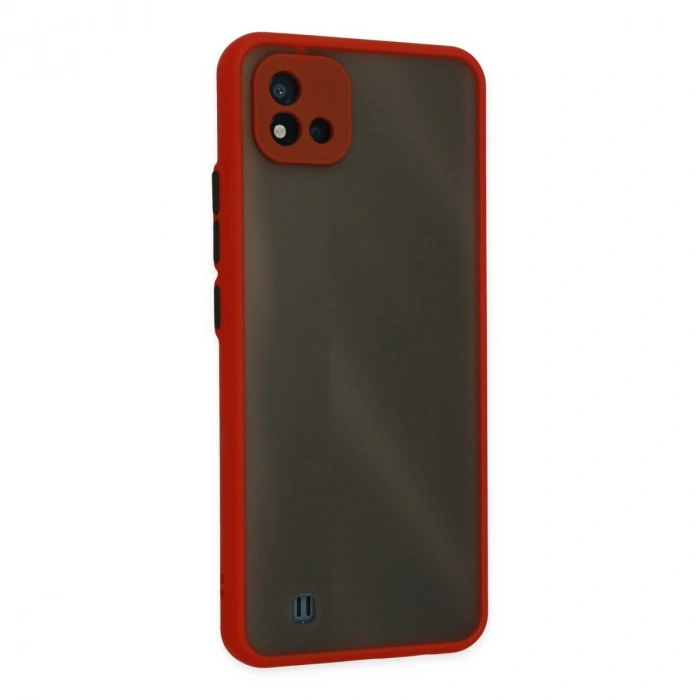 Realme C11 2021 Kılıf Montreal Silikon Kapak - Kırmızı
