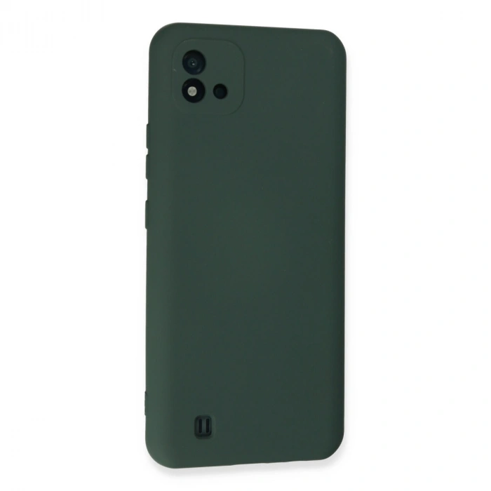 Realme C11 2021 Kılıf Nano İçi Kadife Silikon - Koyu Yeşil