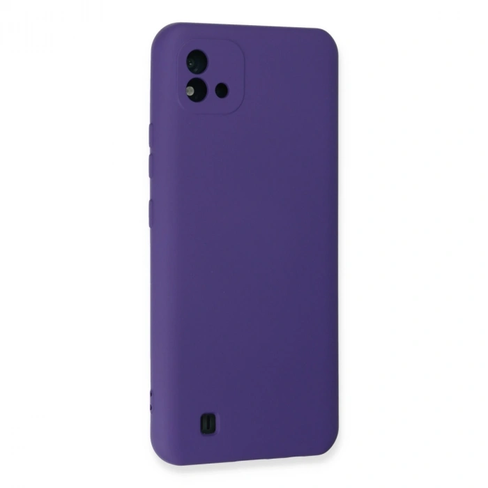 Realme C11 2021 Kılıf Nano İçi Kadife Silikon - Mor