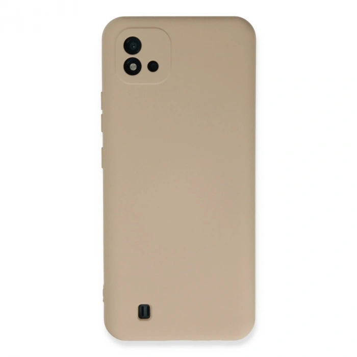Realme C11 2021 Kılıf Nano İçi Kadife Silikon - Pudra