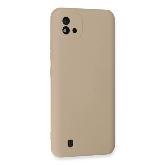 Realme C11 2021 Kılıf Nano İçi Kadife Silikon - Pudra