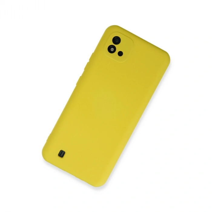 Realme C11 2021 Kılıf Nano İçi Kadife Silikon - Sarı