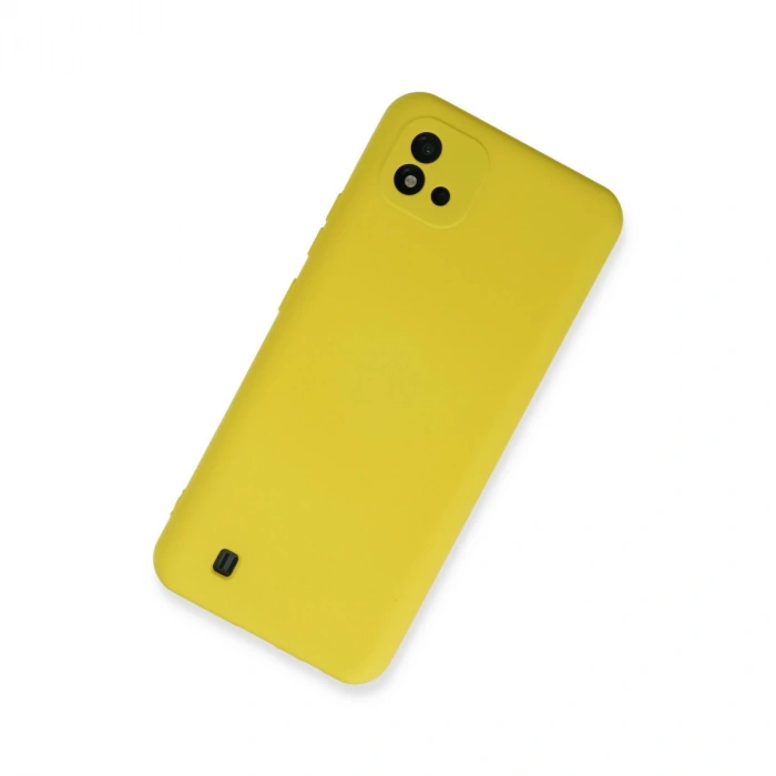 Realme C11 2021 Kılıf Nano İçi Kadife Silikon - Sarı