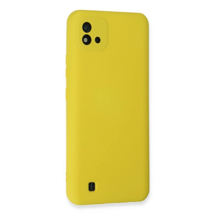 Realme C11 2021 Kılıf Nano İçi Kadife Silikon - Sarı