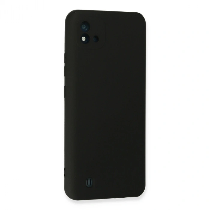 Realme C11 2021 Kılıf Nano İçi Kadife Silikon - Siyah