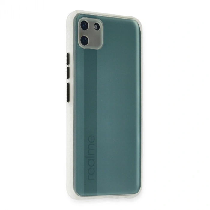 Realme C11 Kılıf Miami Şeffaf Silikon - Şeffaf