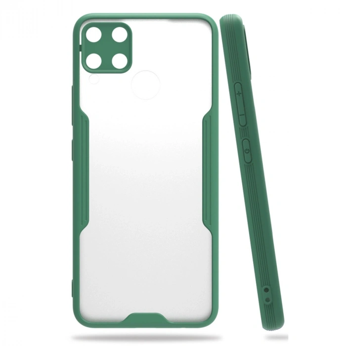 Realme C15 Kılıf Platin Silikon - Yeşil
