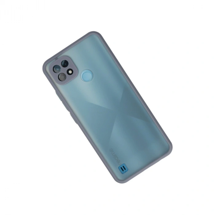 Realme C21 Kılıf Montreal Silikon Kapak - Gri