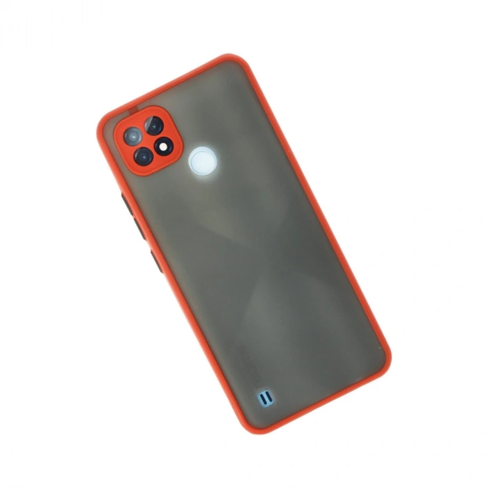 Realme C21 Kılıf Montreal Silikon Kapak - Kırmızı