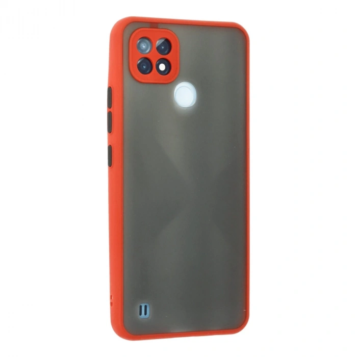 Realme C21 Kılıf Montreal Silikon Kapak - Kırmızı