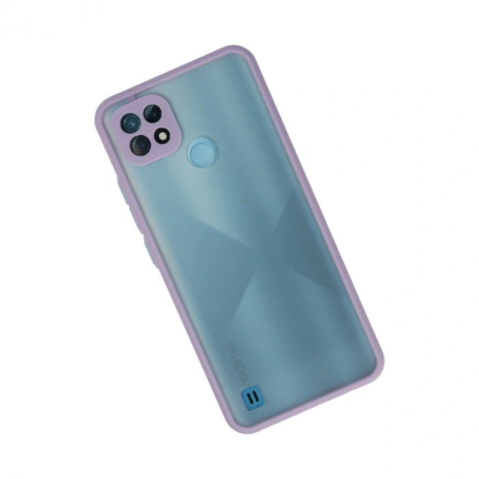 Realme C21 Kılıf Montreal Silikon Kapak - Mor