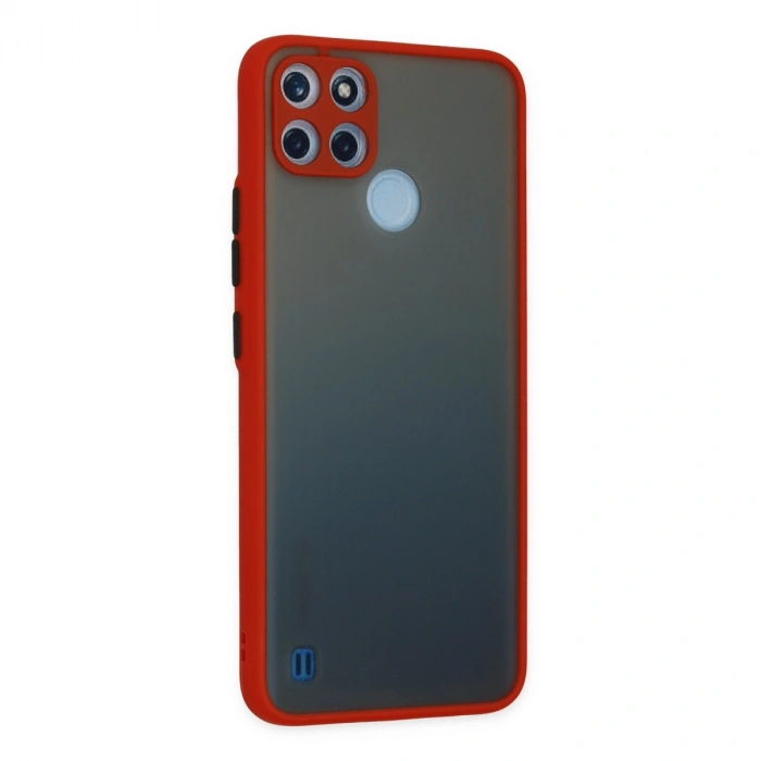 Realme C21y Kılıf Montreal Silikon Kapak - Kırmızı