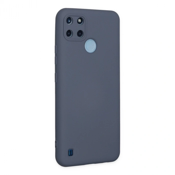 Realme C25y Kılıf Nano İçi Kadife Silikon - Gri