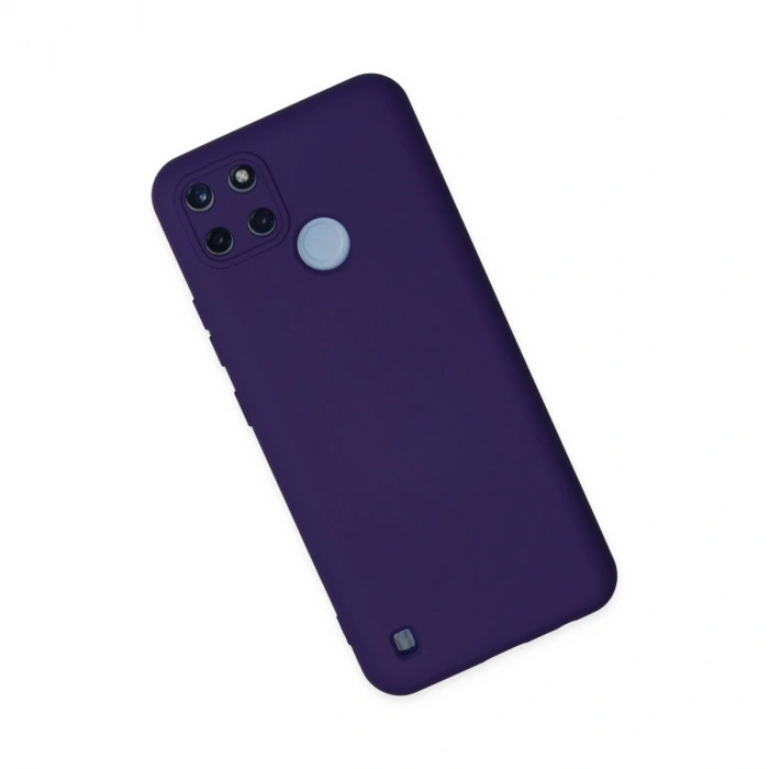 Realme C25y Kılıf Nano İçi Kadife Silikon - Mor