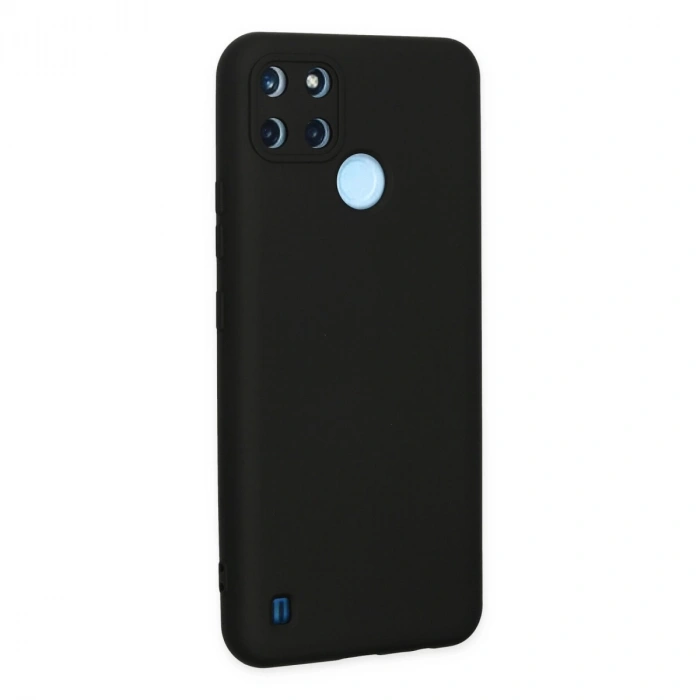 Realme C25y Kılıf Nano İçi Kadife Silikon - Siyah