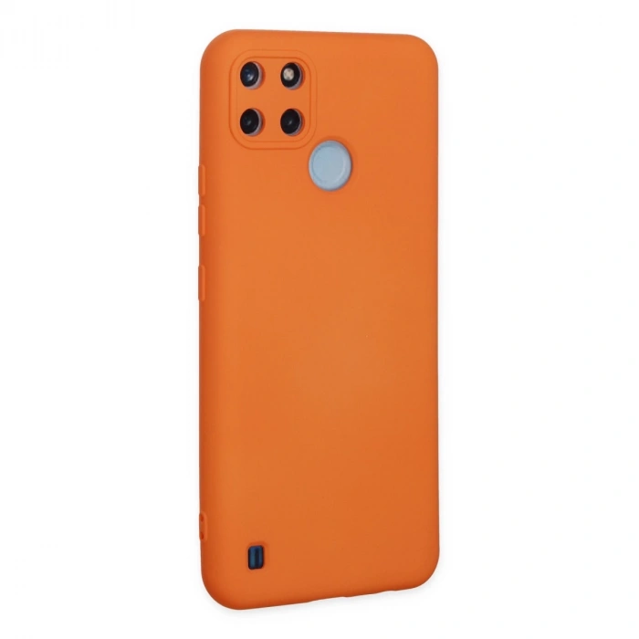 Realme C25y Kılıf Nano İçi Kadife Silikon - Turuncu