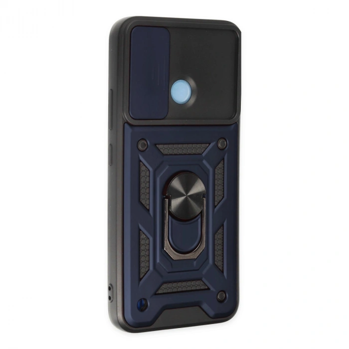 Realme C25y Kılıf Pars Lens Yüzüklü Silikon - Lacivert