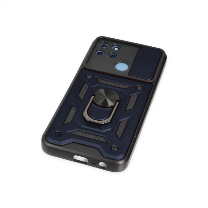 Realme C25y Kılıf Pars Lens Yüzüklü Silikon - Lacivert