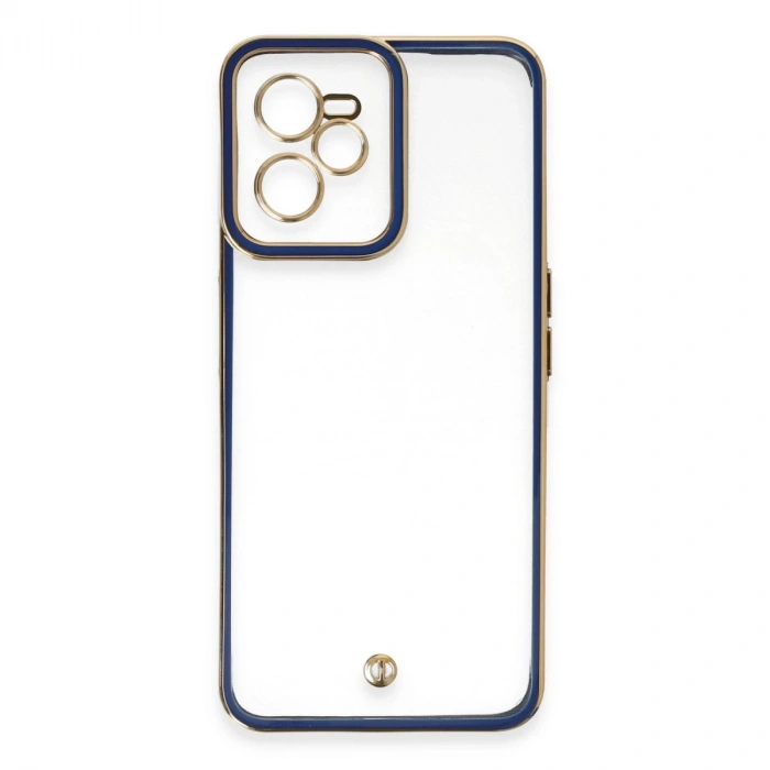 Realme C35 Kılıf Liva Lens Silikon - Mavi