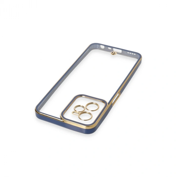 Realme C35 Kılıf Liva Lens Silikon - Mavi